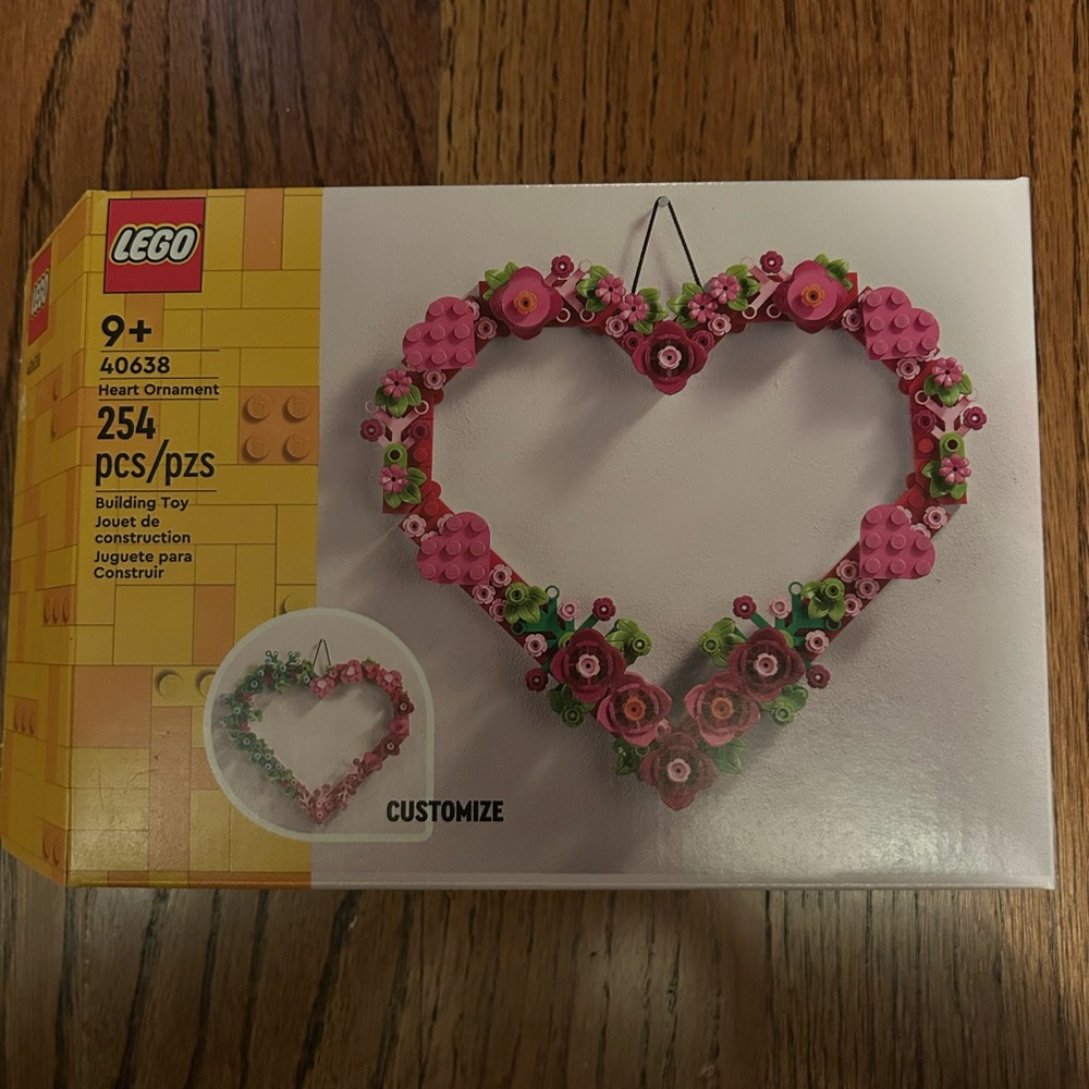 LEGO Heart Ornament LIKE NEW